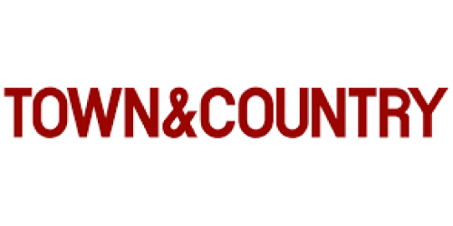 Town&Country Logo. Red San Serif typeface